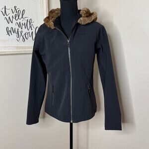 Marmot Womens Furlong Softshell Hooded Jacket Black Size M